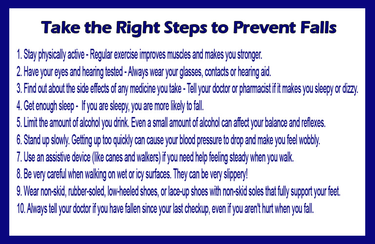 steps to prevent falls image
